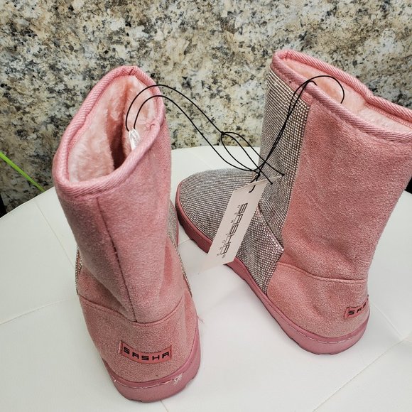 Rhinestone Pink Sasha Boots Size 9 - Picture 2 of 4